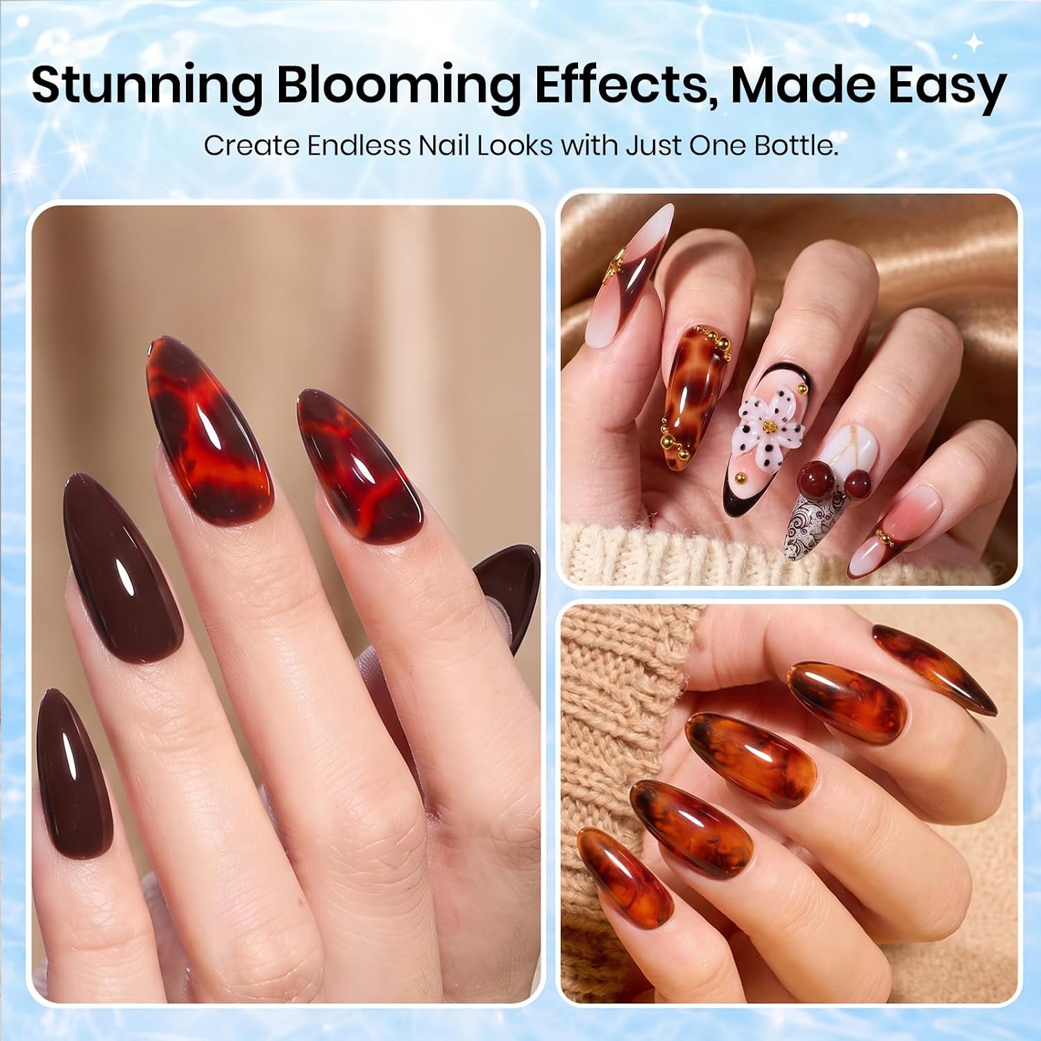 Clear 15ml Beetles blooming gel bottle for tortoise nail art - 2